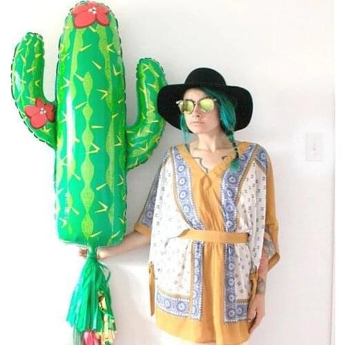 1pcs New Large Cactus Foil Helium Balloon Summer Party Happy Birthday Decoration Supplies Inflatable Toys Baby Shower Air Globos