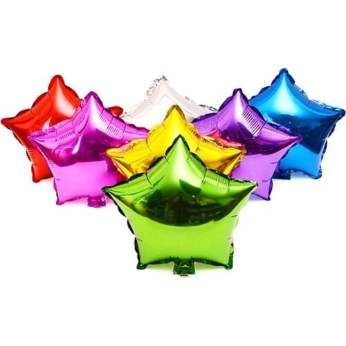 10 Pcs/Lot 10 Inch Five Pointed Star Foil Balloons Wedding Children Birthday Party Decorations Kids Balloon Globos Baby Shower