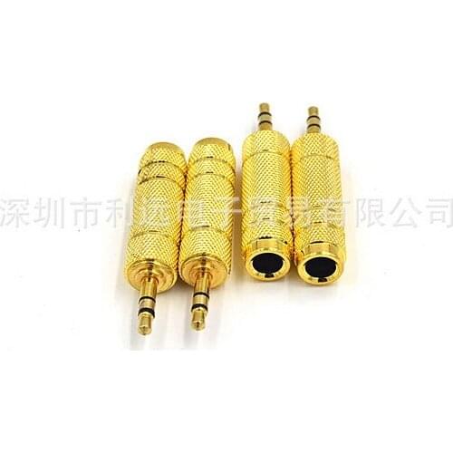1000pcs 3.5mm Jack Plug to 6.35mm Stereo Jack Socket Adapter