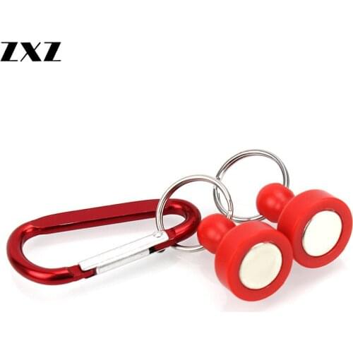 2pcs Aluminum Fly Fishing Quick Strong Magnetic Net Gear Release Buckle Tool Landing Lanyard Tether Fishing Holder Accessories