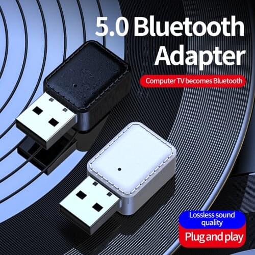 2020 New 2 IN 1 USB Adapter Bluetooth5.0 Adapter Transmitter Receiver Audio Receiver Mini 3.5mm Aux Music Receiver For PC TV Car