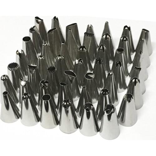 48Pcs Stainless Steel Nozzle Pastry Tips Converter Flower Cake Decorating Tools Tips Pastry Cupcake Cake Decoration Tools CV