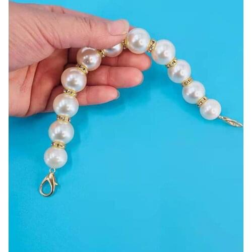 5pcs Pearl Diamond Decoration Chain Handle for Coin Purse Phone Bag Handbag DIY Accessories