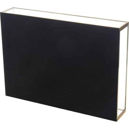 AT69 -Nordic Retro Storage Tray Gold Rectangle Glass Makeup Organizer Tray Dessert Plate Jewelry Display Home Kitchen Decor
