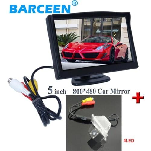 5" car display monitor TFT lcd+glass lens material car reversing camera for NISSAN QASHQAI /X-TRAIL for Peugeot 307 Hatchback