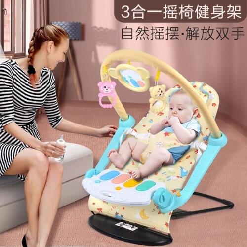 Baby Shining Smart Electric Baby Cradle Crib Rocking Chair Baby Bouncer Newborn Calm Chair Early Education Sound Light Baby Toy