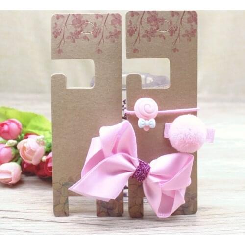 Hot Sale 50card 14.2x4.8cm Irregular shape kraft blank Hair Clip DIY Jewelry Cardboard accessoreis display card Tags