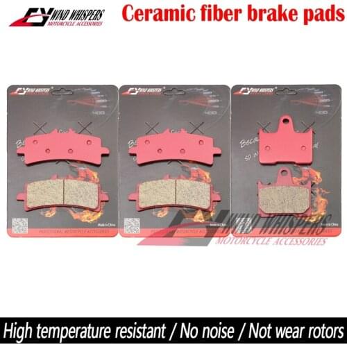 Motorcycle Ceramic Front Rear Brake Pads For Kawasaki ZZR 1400 ZZR1400 Performance Sport (ZX1400 JGF/JHF/JJF) 2016-2019