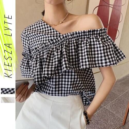 Блузки в клетку Kiesza Lyte China At AliExpress