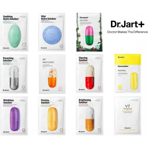 Dr.Jart+ Dermask Sheet Mask Hydrating Whitening Face Mask Acne Treatment Facial Exfoliating Peeling Mask Korea Cosmetics 1pcs