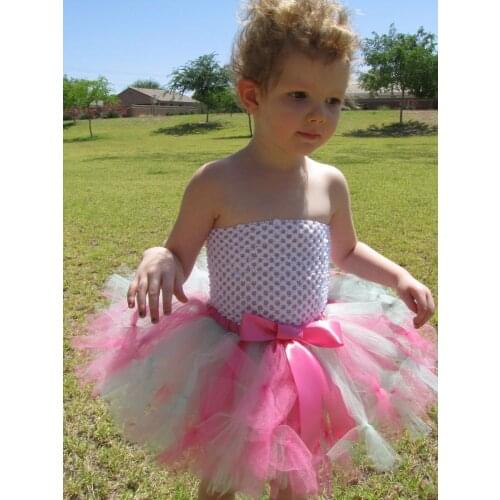 Lovely baby girls tutu skirts infant toddler crochet tube top tulle tutu pettiskirts set with ribbon bow kids ballet dance skirt