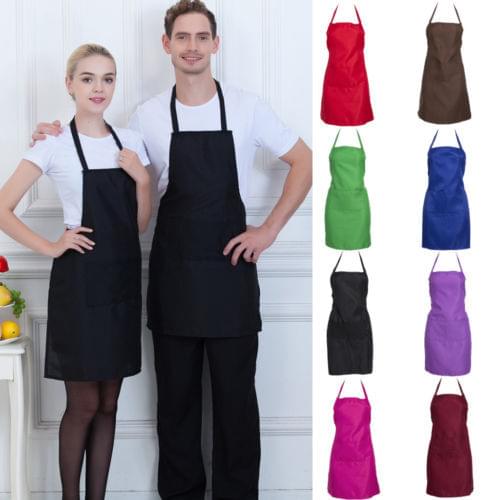 Men Woman Solid Cleaning Apron Home Kitchen Chef Aprons Restaurant Cooking Baking Dress Fashion Apron