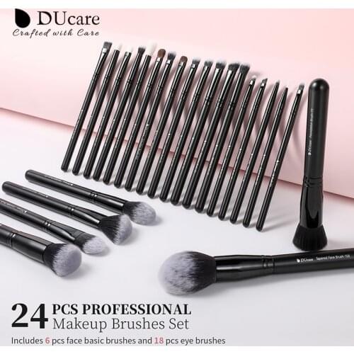 DUcare Makeup Brushes Set 24pcs Professional Beauty Essentials Brush Natural Hair Make Up Brushes Blending Pinceaux Maquillage