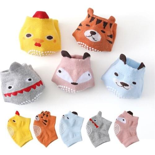 Babys Non-slip Girls Boys Knee Pad Kids Safety Crawling Elbow Cushion Toddlers Protector Cartoon Mesh Baby Crawling Knee Pads