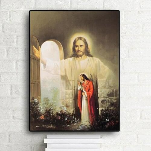 Goddess European Canvas Painting Vintage Jesus Christ Posters and Prints Scandinavian Cuadros Wall Art Picture for Living Room