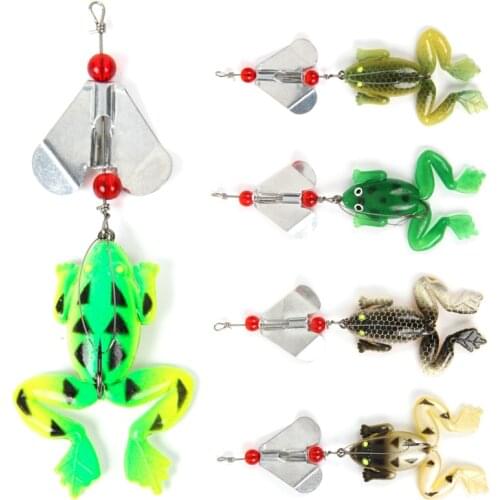 PERO 2pcs/lot 4.9g/3.7g/1.8g Artificial Fishing Silicone Bait Faux Frog Lure With Hook Fishing Frog Lure Fishing Tackle Swimbait