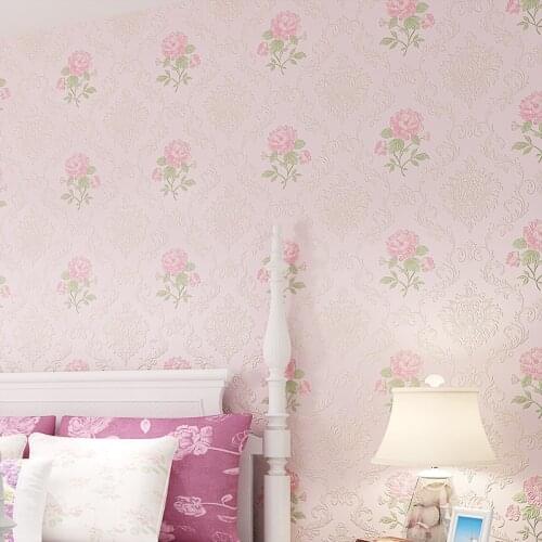 Beibehang childrens bedroom wallpaper flowers wall paper 3d wallpaper roll mural papel de parede flocking for striped flooring