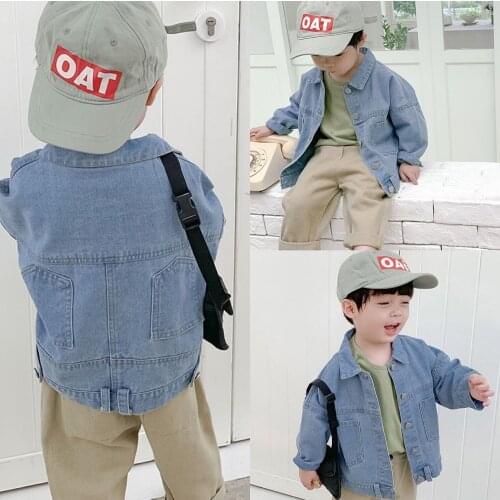Boy Coat Jean Kids Baby Clothes 2021 Vintage Spring Autumn Party Outwear Outfits Toddler Uniform Top Cotton Children Clothing