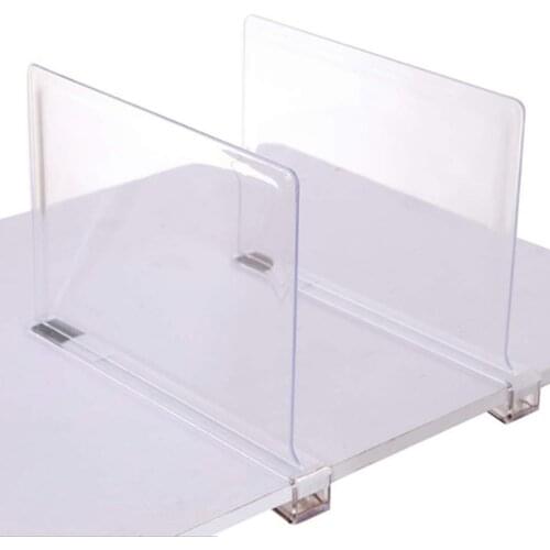 30x3x20cm Transparent Acrylic Partition Desktop Separator Panel Space Separation Board Privacy Divider