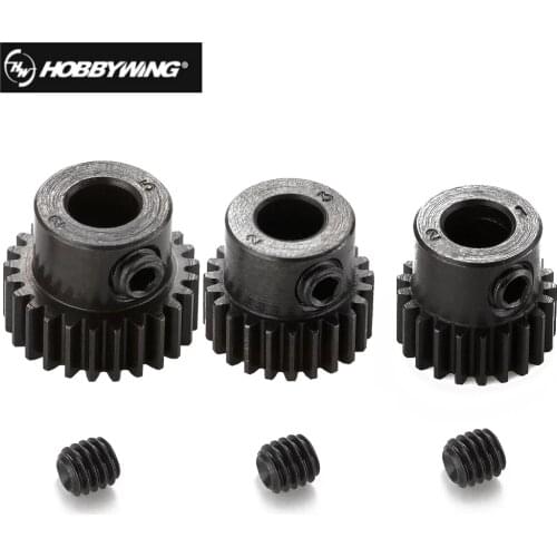 RC Pinion,1pcs Hobbywing 48P 23T/21T/25T 5mm Shaft Steel Pinion for Rc Car Motors RC Hobby Motor Gear