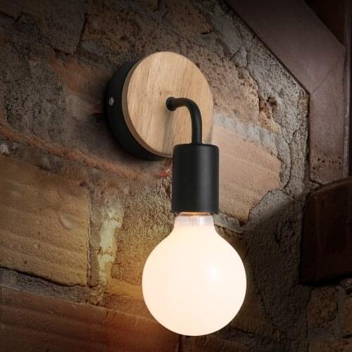 Modern Wall Lamps Living Room Wooden Restaurant Bedroom Decorative Wall Lights Lamparas Home Lighting Fixture