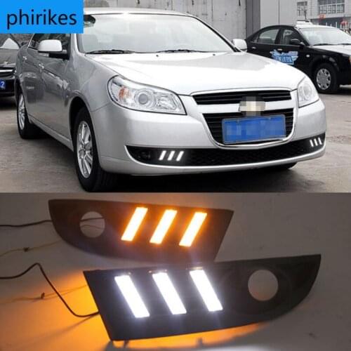 2PCS For Chevrolet Epica 2007-2012 White yellow blue LED Fog Lamps Daytime Running Light DRL