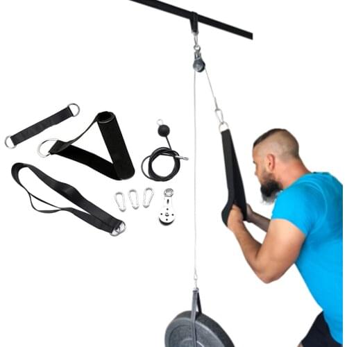 Fitness DIY Pulley Cable Machine System Attachment DIY Weigh Loading Pin Arms Forearm Strength Training Gym Workout Equipment