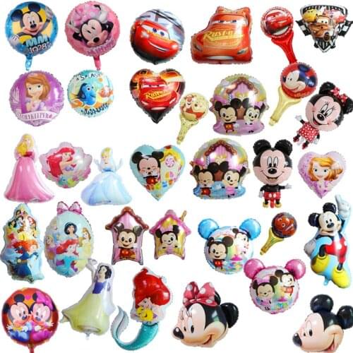 Disney Theme Balloon Minnie Mickey Cartoon Aluminum Foil Balloon Party Decorations Kids Decoration Balloons for Happy Birthday