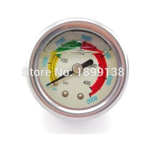 PCP Paintball Airsoft High Pressure Liquid/Oil Filled Diving Pressure 1.5 Inches Gauges 40MM Diameter 40MPA/6000PSI