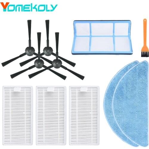 For Ilife V5 V5S V3 V3S V5Pro V55 V5S Pro Robot Vacuum Cleaner Side Brush HEPA Filter Mop Cloth Replacement Accessories Parts