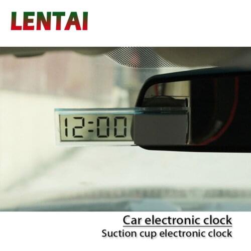 LENTAI For Mercedes benz w204 w203 Audi a3 a4 b6 b8 a6 b7 c5 Volkswagen polo Lifan 1PC Car Clock Suction Cup LCD Display Digital