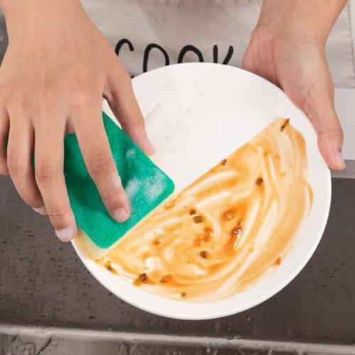 1pcs Magic Sponge Brush Sponge Cleaning Brush Descaling Knife Pan Pot Cleaner Strong Decontamination Brushes Kitchen Accessories