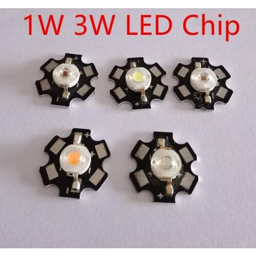10pcs 1W 3W High Power warm white/cool white /natural white/red/green/Blue/Royal blue IR LED with 20mm star pcb