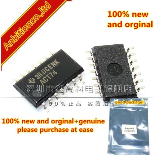 10pcs 100% new and orginal SN74ACT74NSR ACT74 SOP14 5.2 DUAL POSITIVE-EDGE-TRIGGERED D-TYPE FLIP-FLOPS WITH CLEAR AND in stock