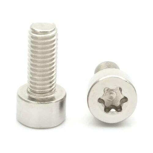 10pcs M6 M8 304 stainless steel Torx cylindrical head anti-theft screw T&TX cup without column machine bolt GB2671.2 10mm-30mm L
