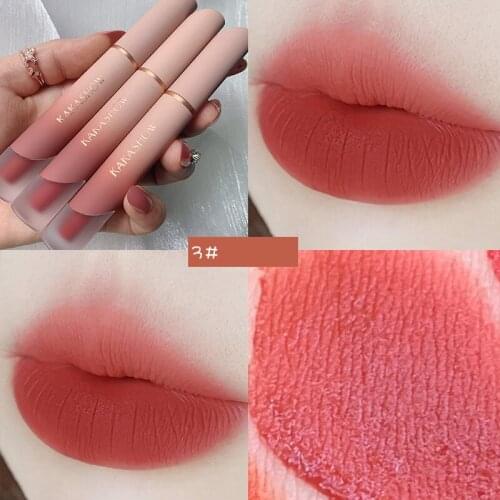 2021 6 Colors Velvet Lipstick Vivid Colour Non-Stick Cup Long Lasting Lip Glosses for Women Girl