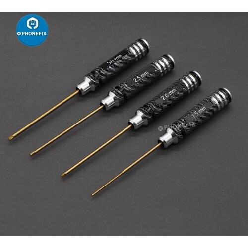 4pcs Hex Screw Driver 1.5mm 2.0mm 2.5mm 3.0mm Hexagon Screwdriver Wrench Tool Kit For RC Models Helicopter FPV Racing Car Drone
