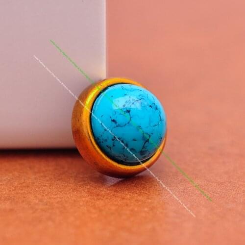 50pc 12mm Lake Blue Turquoise Nail Rivet Stud Spots Fastener Concho Rivetback For Handmade Craft Leathercraft Belt Jewelry Decor