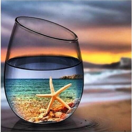 5D Diamond DIY Stickers Full Square Landscape Embroidery Bottle Rhinestone Picture Mosaic Cross Stitch Crafts