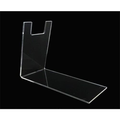 2pcs Acrylic Toy Gun Display Rack Clear Red Wine Label Holder for Wine Store