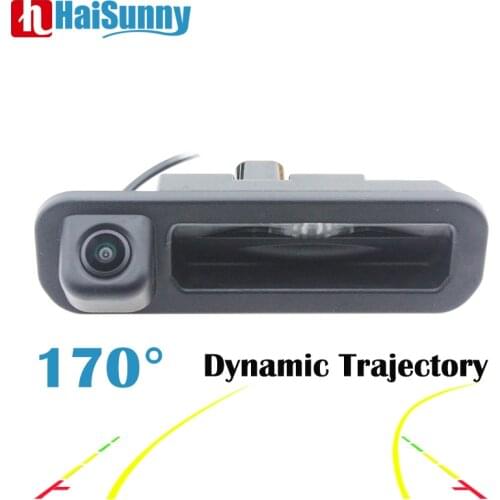 Car Rear View Camera Trunk Handle 170° HD Intelligent Dynamic Trajectory Tracks For Ford Focus 2 Focus 3 Sedan ST SE Mk3 Wagon