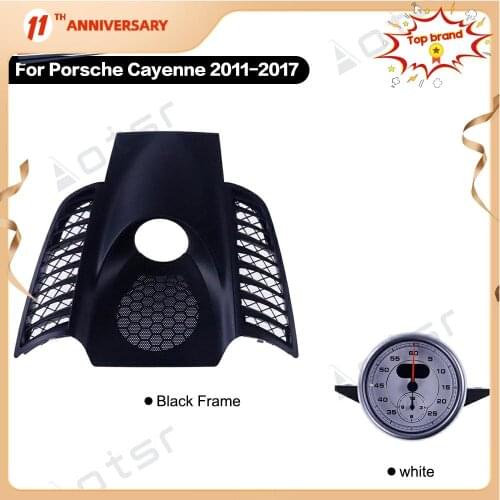Aotsr Car stopwatch for Porsche Cayenne 2011- 17 interior dashboard center clock compass time electronic meter clock accessional
