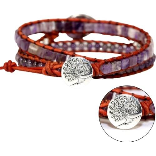 7 Chakra Bracelets Knitting Natural Stone Beads Wrist Jewelry with Energy Stone Decor Ethnic Style Gift for Girls Women d88