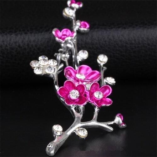 RONGQING Fashion Plum Flower Brooch Jewelry Bouquet Brooches Dress Accessories Hat Pins for Women