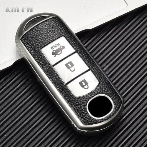 TPU Leather Type Car Key Case Cover For Mazda 2 3 5 6 Axela Atenza Demio CX-3 CX5 CX-7 CX-9 MX-5 Protector Shell Accessories