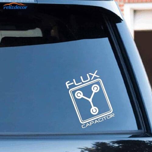 Black/Silver Car Sticker Flux Capacitor Back Future Styling Window Bumper Truck Body Waterproof Vinyl Decal C342