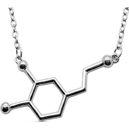 Science Lovers Molecular Biology Science Major College Graduation Decor Jewelry Dopamine Molecule Pendant Necklace For Gifts