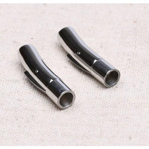 Onwear 5pcs bayonet magnetic clasps 5mm stainless steel magnet locking necklace bracelet clasp diy jewelry findings