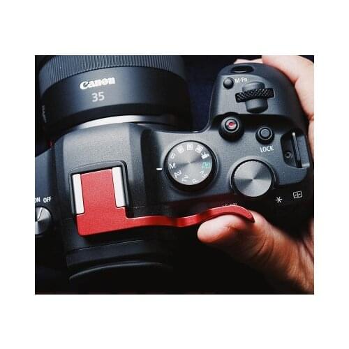 Metal Hot Shoe Thumb-Up Hotshoe Thumb Up Grip For canon EOS R6 R5 r5 r6 Camera Hand Grip With leather protect