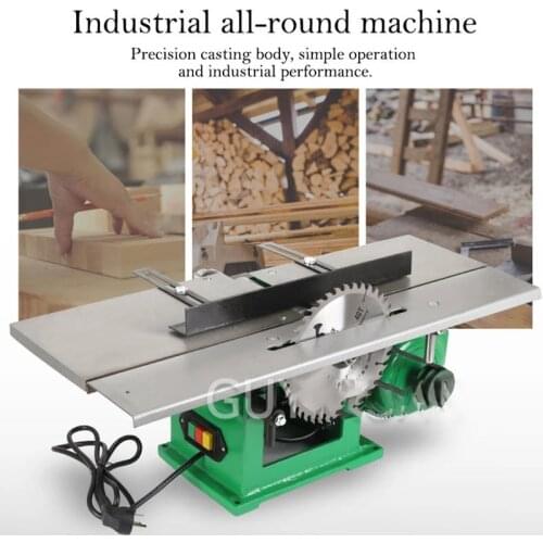 3 in 1 Multi-function Woodworking Table Planing Small Table Saw Table Drill Body Cutting Machine Planer Electric Planer